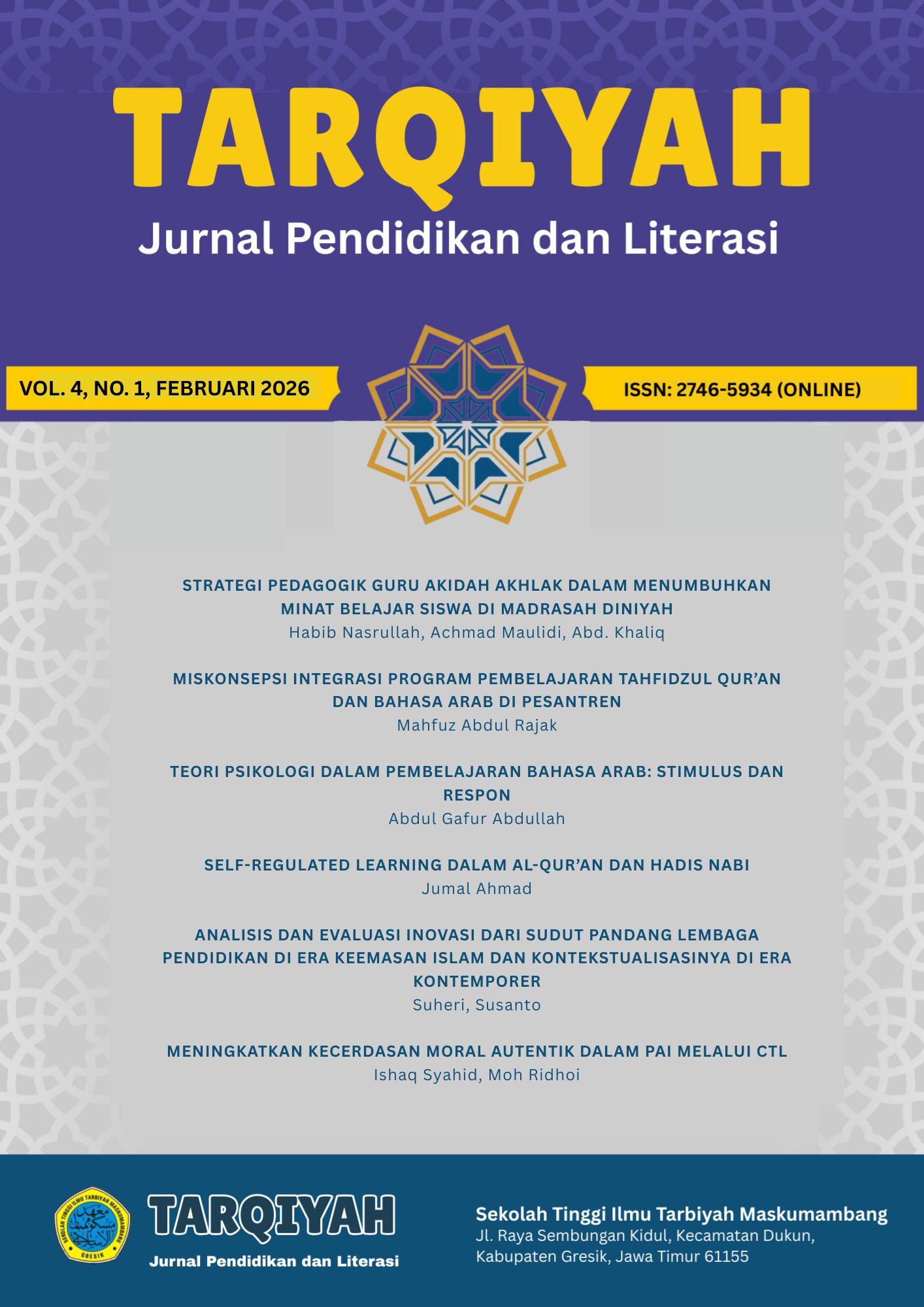 					Lihat Vol 4 No 1 (2026): TARQIYAH EDISI FEBRUARI 2026
				